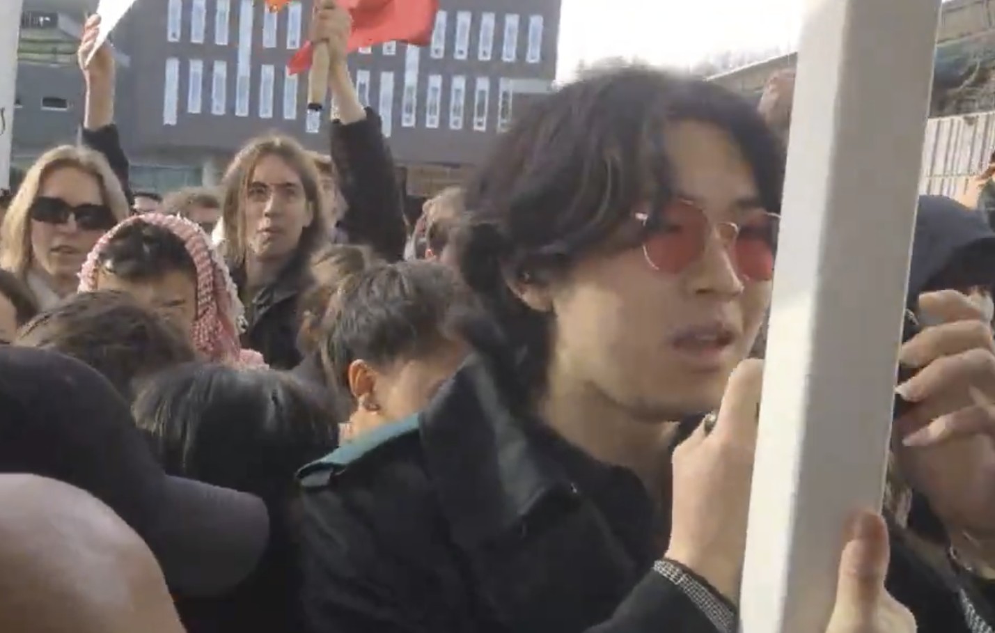 Jay Tang at the January 22 UBC riot