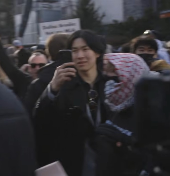 Jay Tang at the January 22 UBC riot